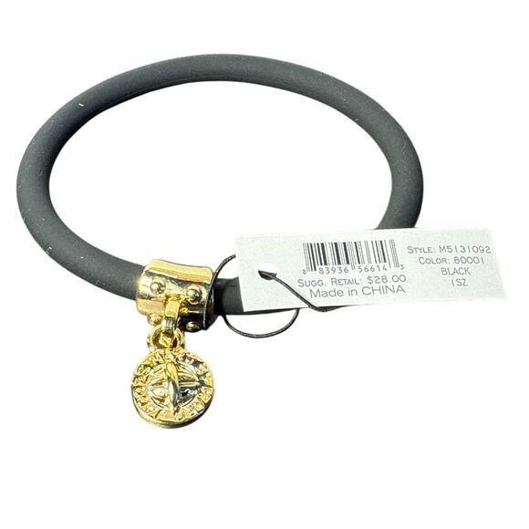 Marc by Marc Jacobs Black & Gold Silicone Bracelet NWT - Picture 3 of 5